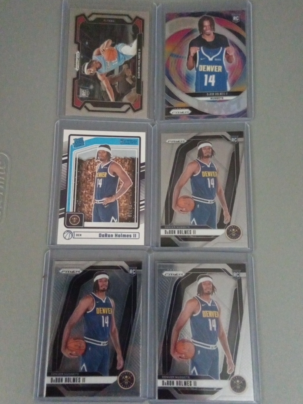 Panini DaRon Holmes 2nd Basketball Card Lot with Blue and White Denver Uniforms
